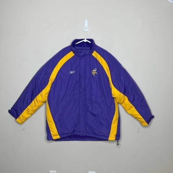 Reebok Minnesota Vikings Football Winter Coat Y2K - Picture 1 of 13